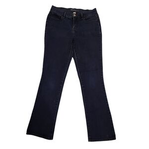 Style & Co Denim Petite Mid Rise Tummy Control Modern Boot Dark Wash Size 6P